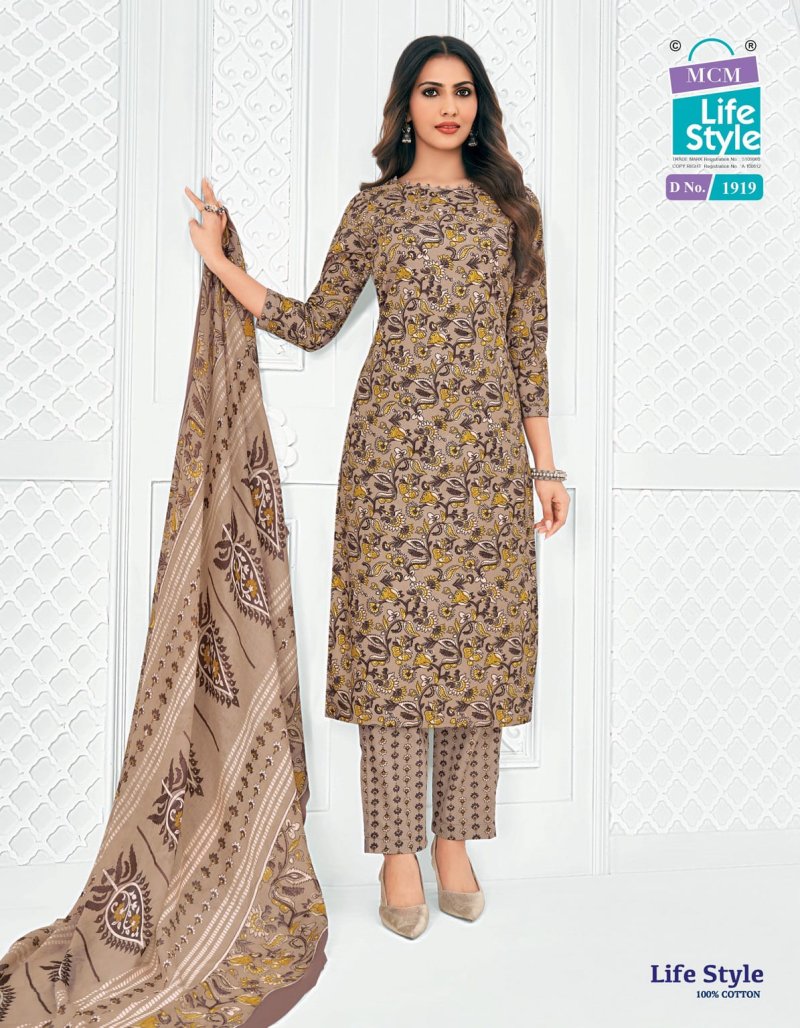 Lifestyle Vol 19 By Mcm Cotton Printed Kurti With Bottom Dupatta